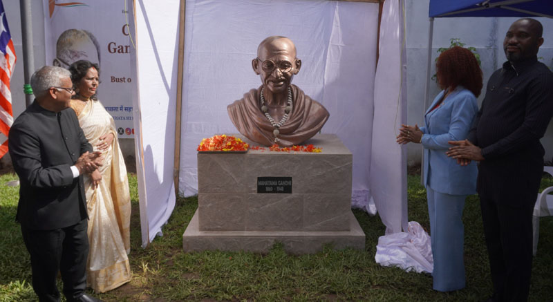 Unveiling of the bust of Mahatma Gandhi in Monrovis on Gandhi Jayanti - 2 October 2026